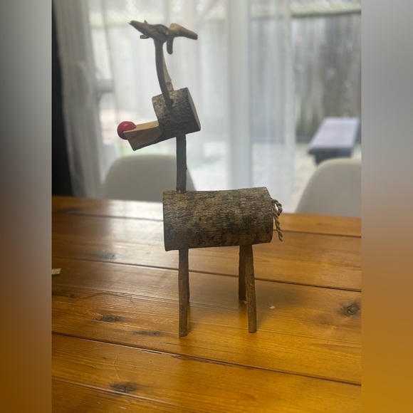 ❤️3/$15🩷Woodland Driftwood Christmas Reindeer Figurine - Picture 2 of 3